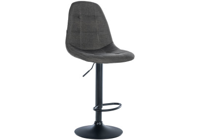 Sgabello da bar Elmore, tessuto B, grigio scuro