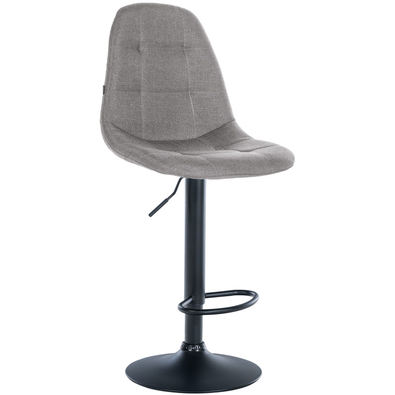 Tabouret de bar Elmore, tissu B gris