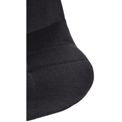 Taburete de bar Elmore, tapizado en tela B, negro