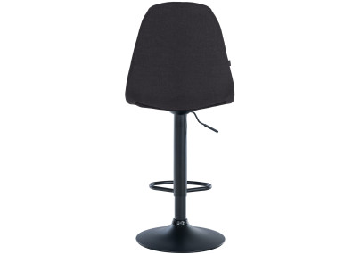 Taburete de bar Elmore, tapizado en tela B, negro