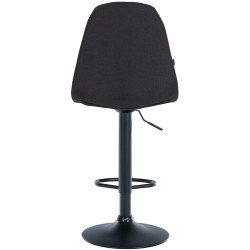 Tabouret de bar Elmore, tissu B, noir
