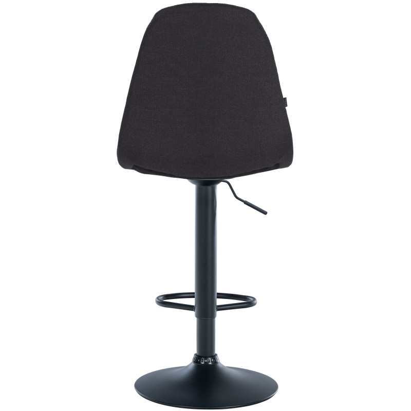 Tabouret de bar Elmore, tissu B noir