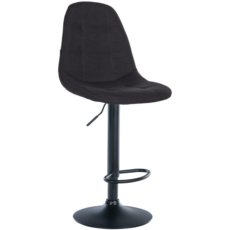 Tabouret de bar Elmore, tissu B, noir