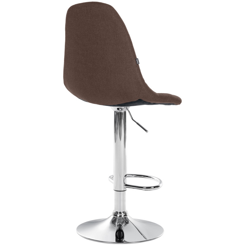 Tabouret de bar Elmore, tissu C brun