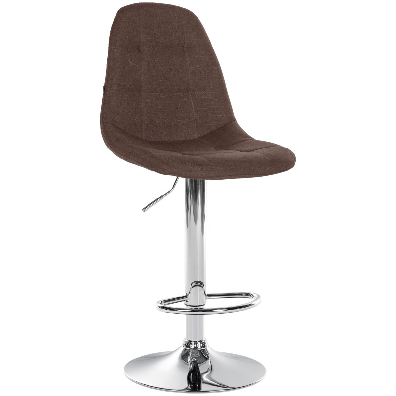 Tabouret de bar Elmore, tissu C brun