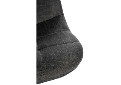 Taburete de bar Elmore, tapizado en tela C, gris oscuro