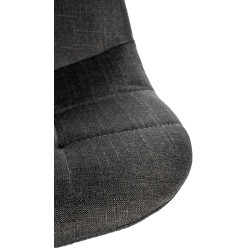 Sgabello da bar Elmore, tessuto C, grigio scuro