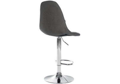 Tabouret de bar Elmore, tissu C, gris foncé