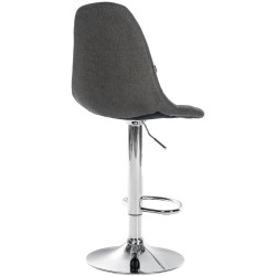 Tabouret de bar Elmore, tissu C gris foncé