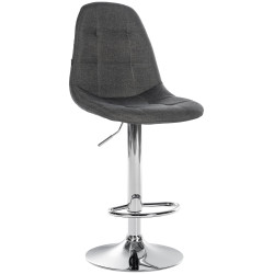 Tabouret de bar Elmore, tissu C gris foncé