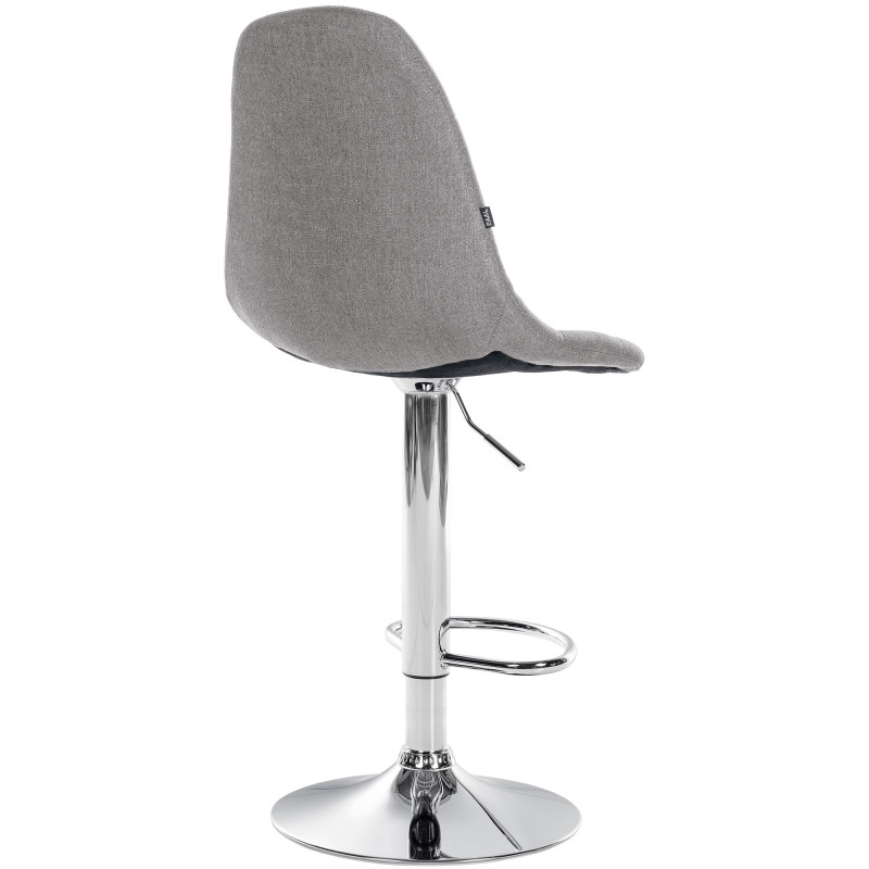 Tabouret de bar Elmore, tissu C gris