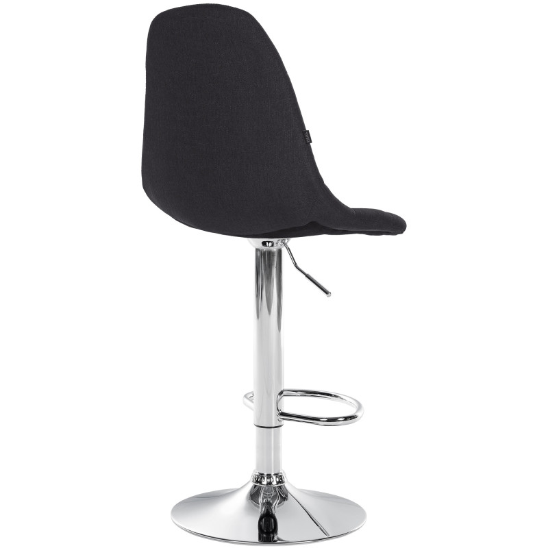 Tabouret de bar Elmore, tissu C, noir
