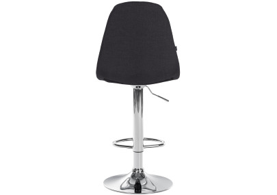 Taburete de bar Elmore, tapizado en tela C, negro