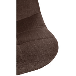 Tabouret de bar Elmore, en tissu, marron