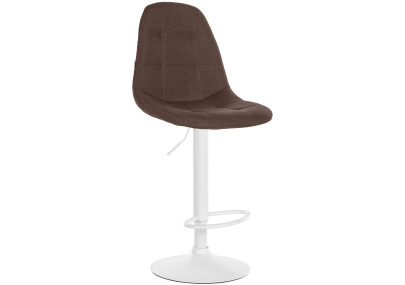 Tabouret de bar Elmore, en tissu, marron