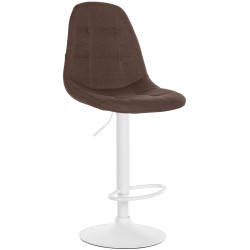 Tabouret de bar Elmore, en tissu, marron