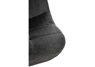 Sgabello da bar Elmore, tessuto W, grigio scuro