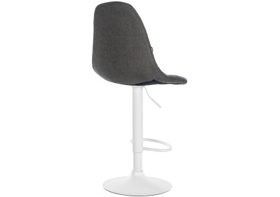 Tabouret de bar Elmore, tissu W, gris foncé