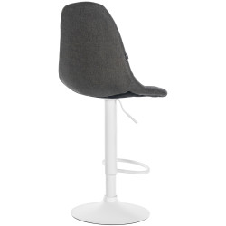 Tabouret de bar Elmore, tissu W, gris foncé