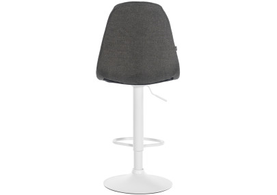 Sgabello da bar Elmore, tessuto W, grigio scuro