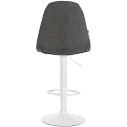Tabouret de bar en tissu Elmore W gris foncé