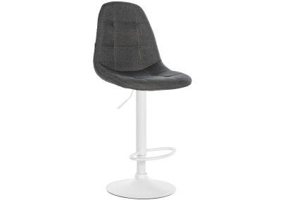 Tabouret de bar Elmore, tissu W, gris foncé
