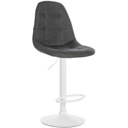 Tabouret de bar en tissu Elmore W gris foncé