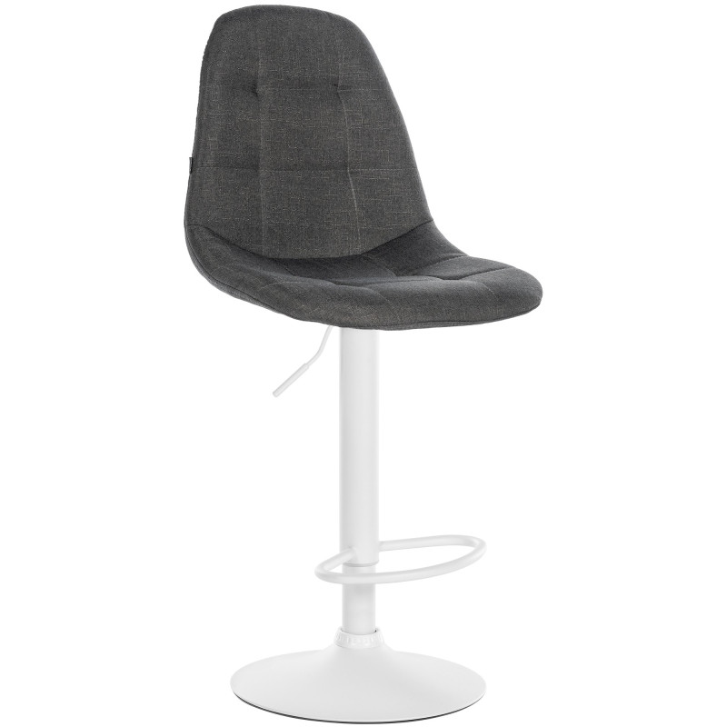 Tabouret de bar en tissu Elmore W gris foncé
