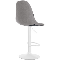 Tabouret de bar Elmore, tissu W, gris