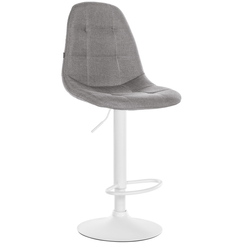 Tabouret de bar Elmore, tissu W, gris