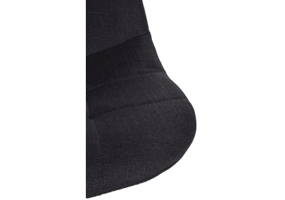 Taburete de bar Elmore, tapizado en tela, negro