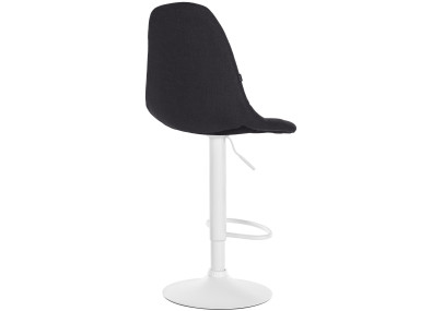 Taburete de bar Elmore, tapizado en tela, negro