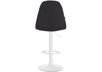 Taburete de bar Elmore, tapizado en tela, negro