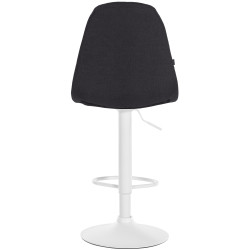 Tabouret de bar Elmore, tissu W, noir