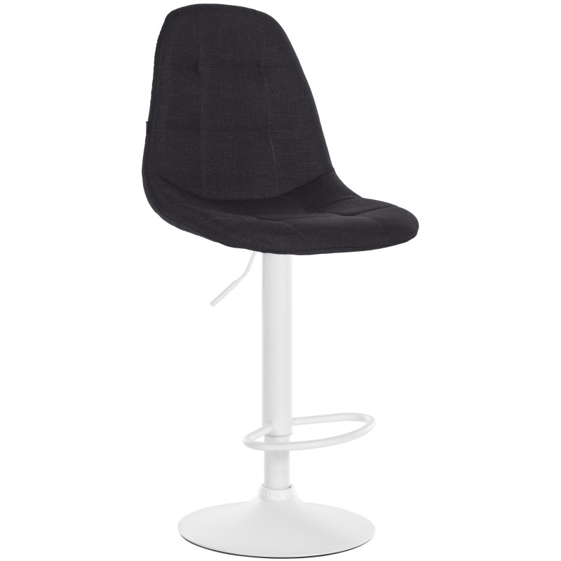 Tabouret de bar en tissu Elmore W noir