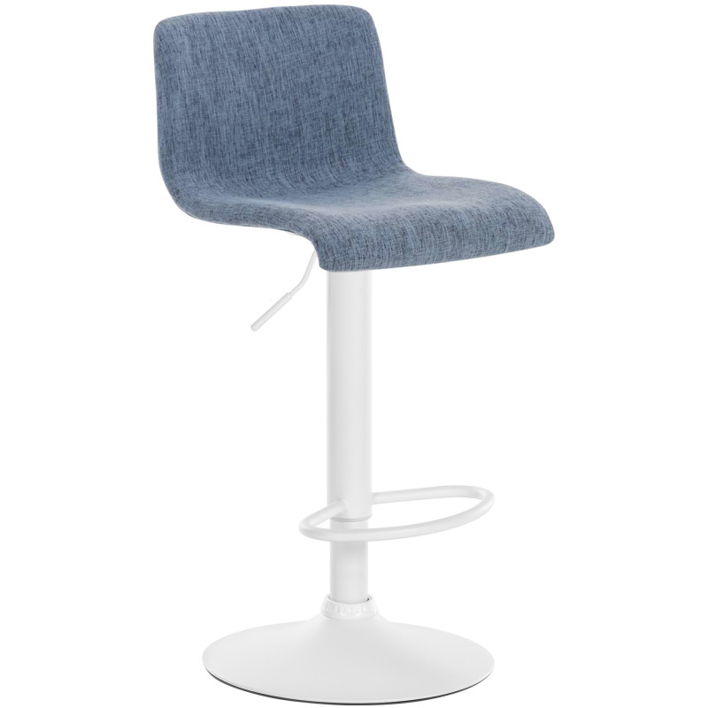 Tabouret de bar en tissu Hoover W bleu