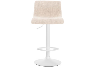 Tabouret de bar Hoover, tissu W, crème