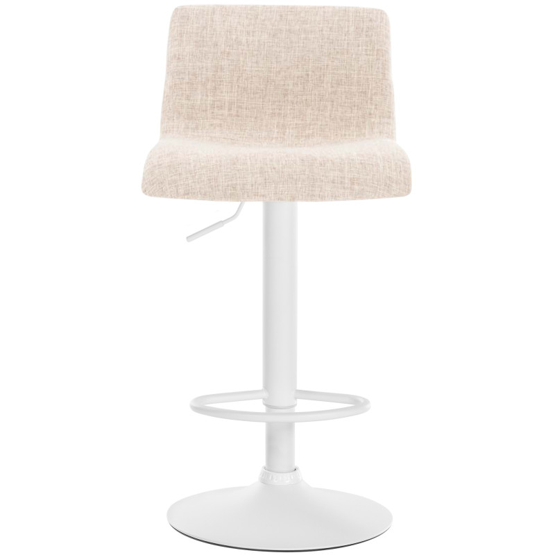 Sgabello da bar Hoover, tessuto W, crema