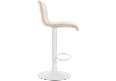 Sgabello da bar Hoover, tessuto W, crema