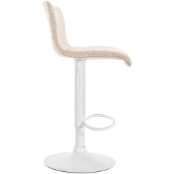 Tabouret de bar en tissu Hoover W crème