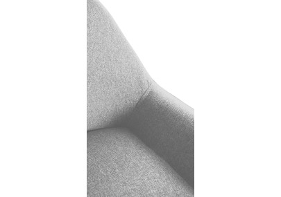 Lot de 2 tabourets de bar Braga Gold tissu gris