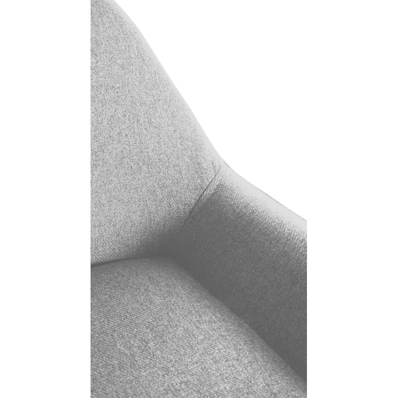 Ensemble de 2 tabourets de bar Braga Gold en tissu gris