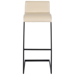 Ensemble de 2 tabourets de bar Newport B en similicuir crème