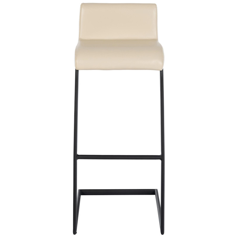 Ensemble de 2 tabourets de bar Newport B en similicuir crème