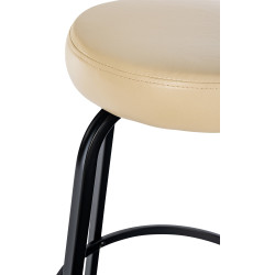Tabouret de bar Kamari en similicuir crème