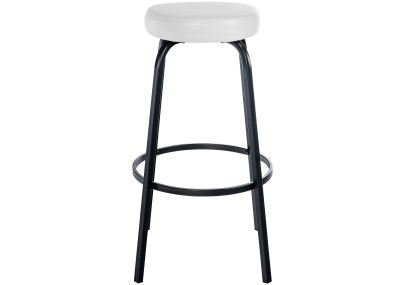 Banqueta de bar Kamari, em couro sintético, branca