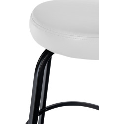 Tabouret de bar Kamari, similicuir, blanc