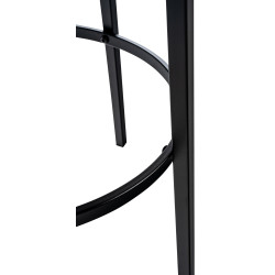 Tabouret de bar en velours Kamari, crème