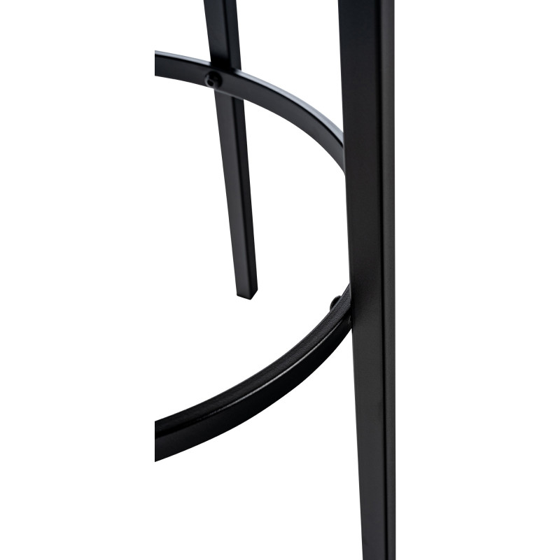 Tabouret de bar en velours Kamari noir