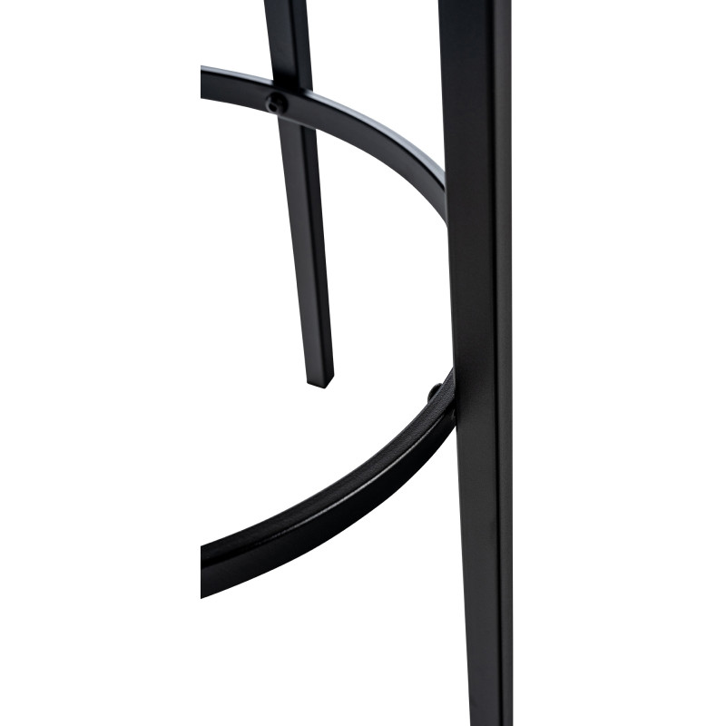 Tabouret de bar en velours Kamari gris foncé